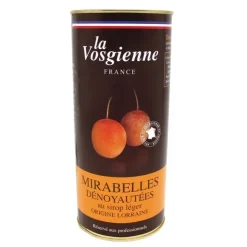Mirabelles dénoyautées au sirop léger 1 Kg-Cerf Dellier
