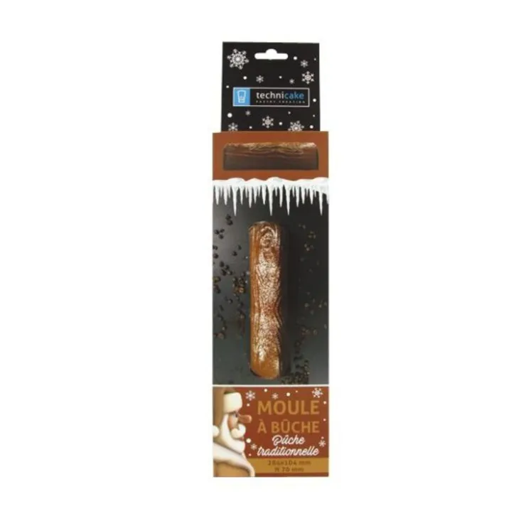 Moule à bûche PVC décor "bûche traditionnelle"-Cerf Dellier Outlet