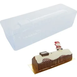 Moule à bûche PVC "Chalet de Noël"-Cerf Dellier Online