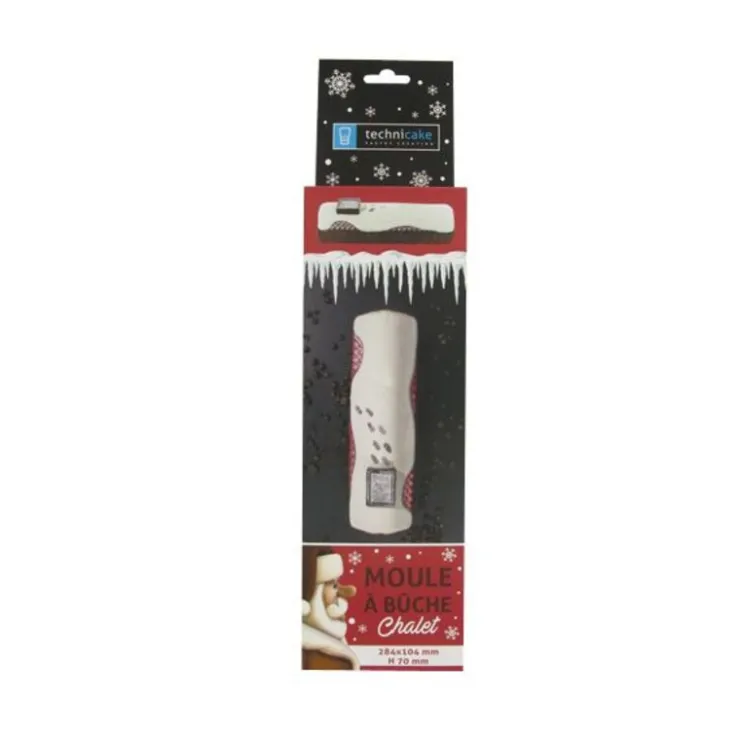 Moule à bûche PVC "Chalet de Noël"-Cerf Dellier Online