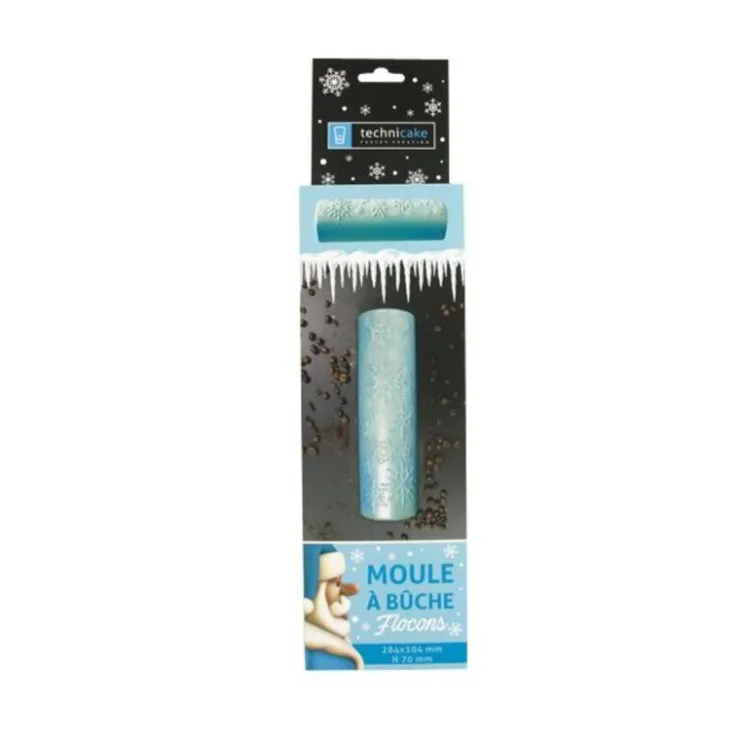 Moule à bûche PVC "Flocons"-Cerf Dellier Online