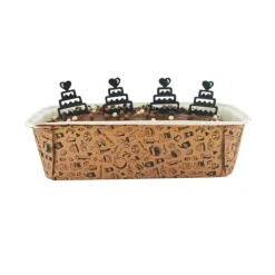 Moule à cake jetable Breakfast café (x4)-Cerf Dellier Outlet