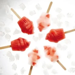 Moule à esquimaux silicone Cupcake + 50 bâtons-Cerf Dellier New