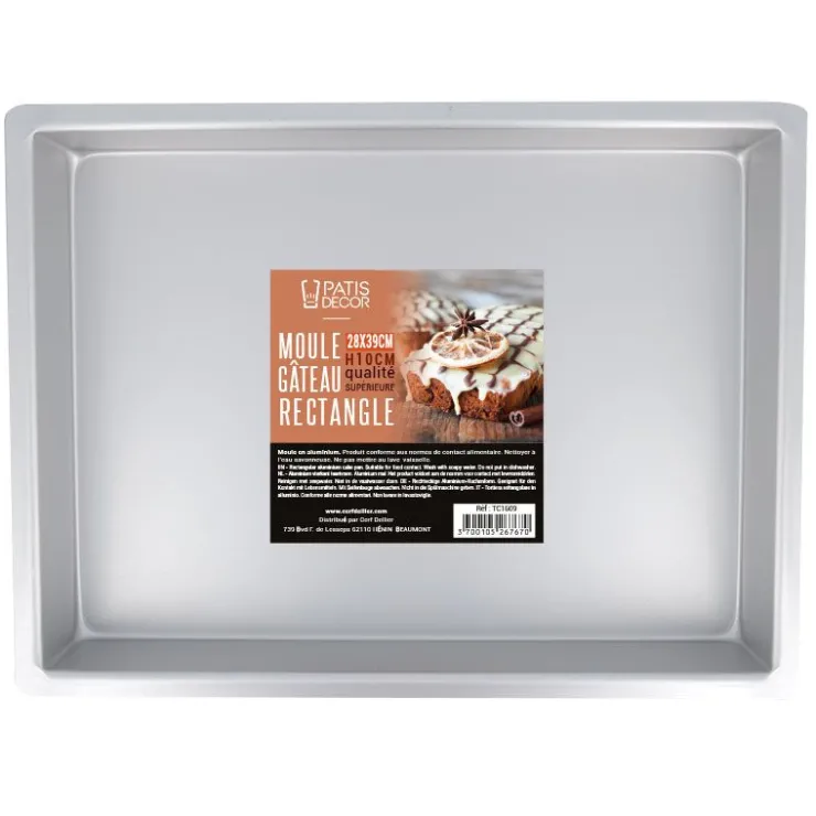 Moule à gâteau rectangulaire 28 x 39 cm H 7,6 cm-Cerf Dellier Online