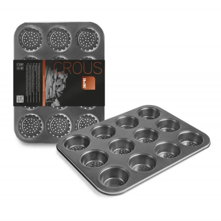 Moule 12 muffins perforé anti-adhérent-Cerf Dellier Sale