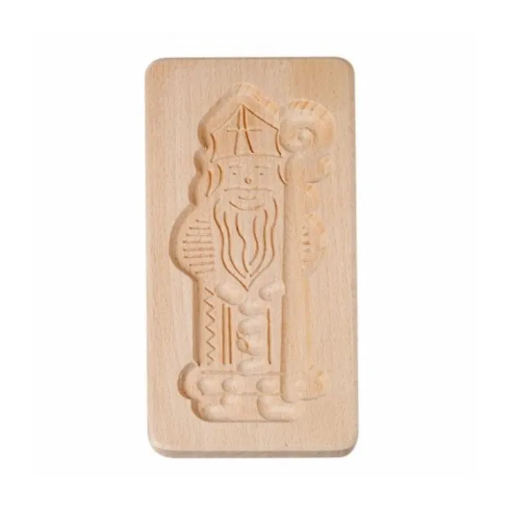 Moule à spéculoos en bois Saint Nicolas-Cerf Dellier