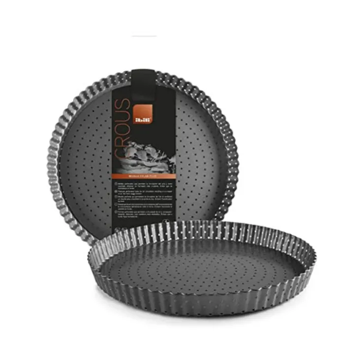 Moule à tarte cannelé perforé fond amovible-Cerf Dellier Best
