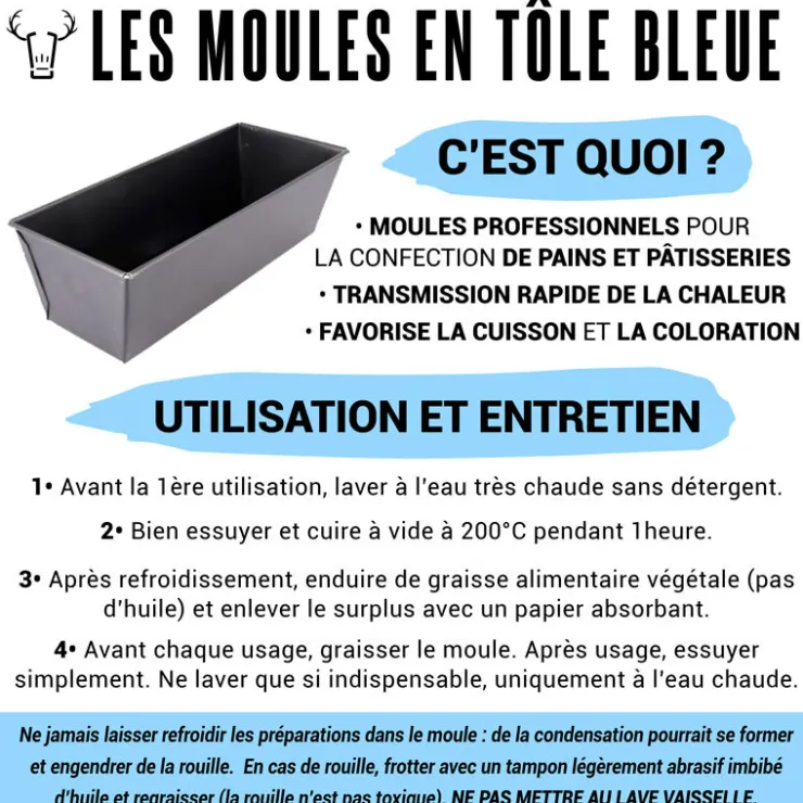 Moule à tarte tôle bleuie - Ø 23,5 cm-Cerf Dellier Best