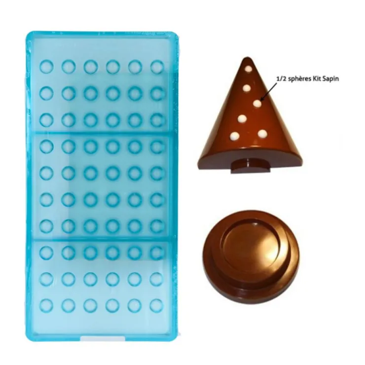Moule chocolat 60 demi sphères-Cerf Dellier Clearance