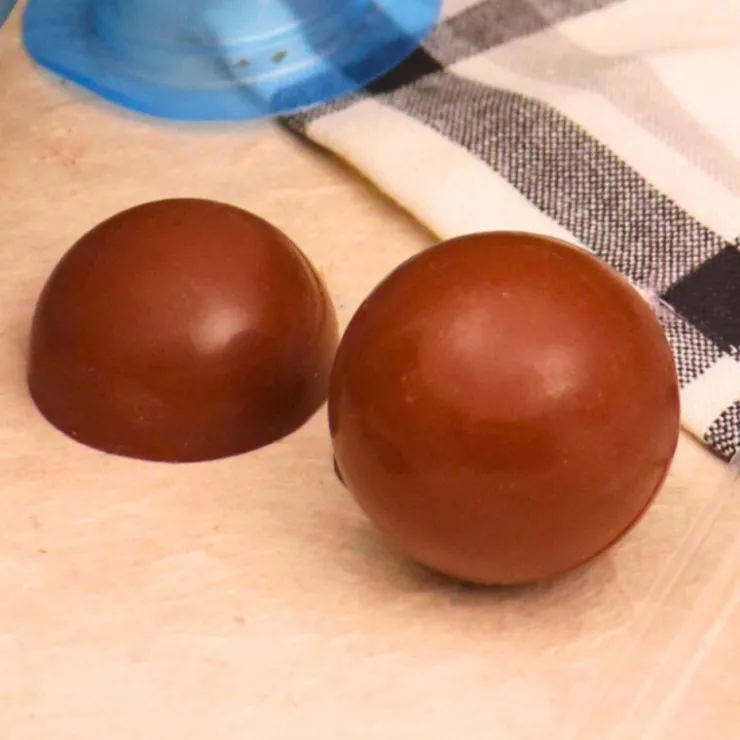 Moule chocolat en 3 parties 5 demi sphères-Cerf Dellier Outlet