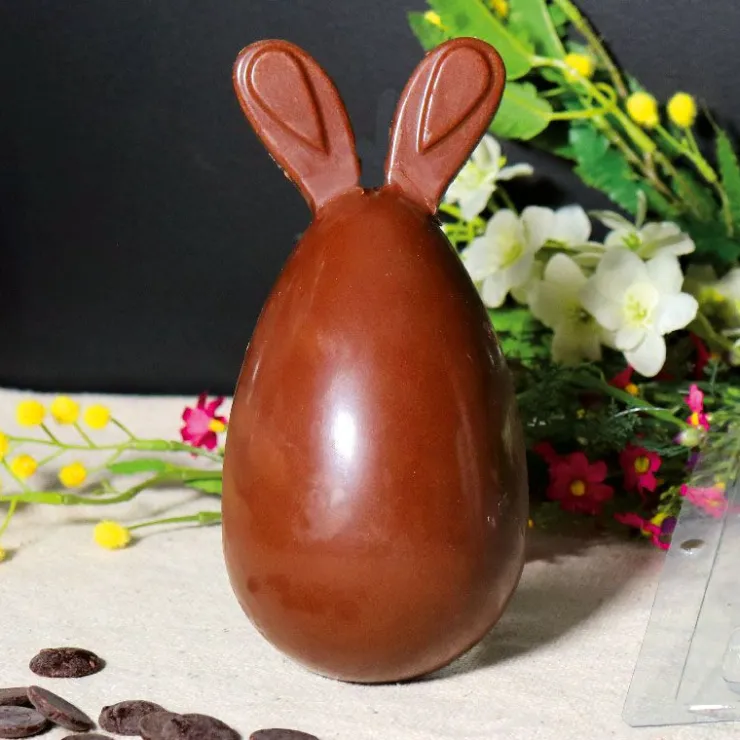 Moule chocolat en 3 parties Oeuf lapin-Cerf Dellier New