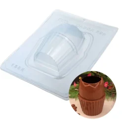 Moule chocolat en 3 parties demi œuf cupcake 3D-Cerf Dellier New