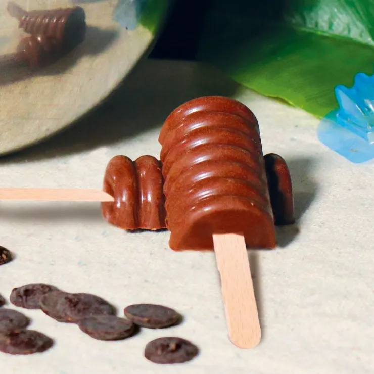 Moule chocolat en 3 parties glaces à spirales-Cerf Dellier Hot