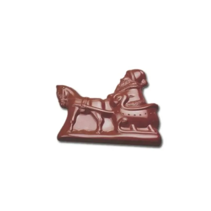 Moule chocolat Père Noël traineau-Cerf Dellier