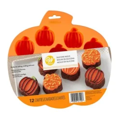 Moule silicone 12 citrouilles Halloween Wilton-Cerf Dellier