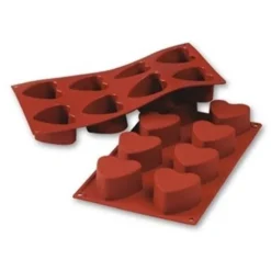 Moule silicone 8 coeurs profonds-Cerf Dellier Online