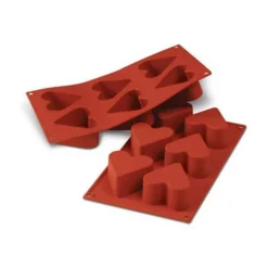 Moule silicone 6 coeurs profonds-Cerf Dellier