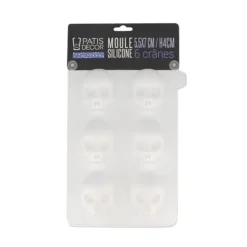 Moule silicone 6 crânes 3D-Cerf Dellier Clearance