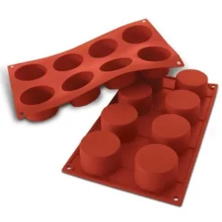 Moule silicone 8 cylindres Ø 6 cm-Cerf Dellier New