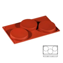 Moule silicone 3 disques pour biscuits-Cerf Dellier Discount