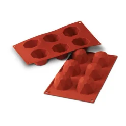 Moule silicone 6 grands diamants-Cerf Dellier New