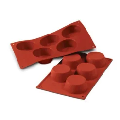 Moule silicone 5 grands muffins Ø81 mm-Cerf Dellier Discount