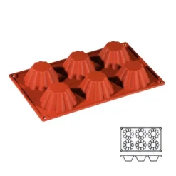 Moule silicone 6 mini brioches-Cerf Dellier Outlet