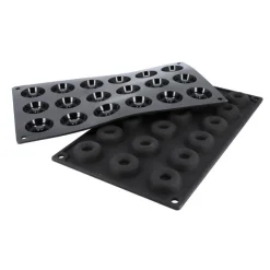 Moule silicone 18 mini-savarins Ø 4 cm-Cerf Dellier Discount