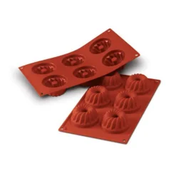 Moule silicone 6 petits Kouglofs-Cerf Dellier
