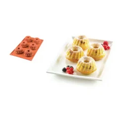 Moule silicone 6 petits Kouglofs-Cerf Dellier