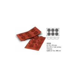 Moule silicone 6 petits Kouglofs-Cerf Dellier