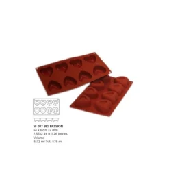 Moule silicone 8 savarins coeurs-Cerf Dellier Best