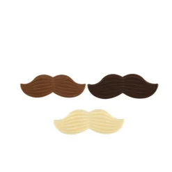 Moustaches assorties en chocolat (x96)-Cerf Dellier
