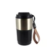 Mug isotherme noir et or - 450 ml-Cerf Dellier Clearance