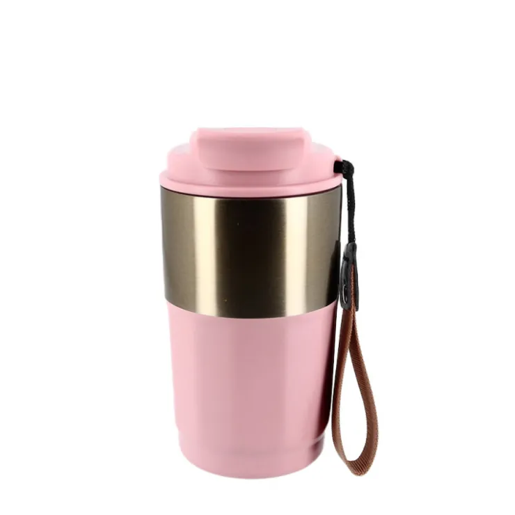 Mug isotherme rose et or - 450 ml-Cerf Dellier Hot