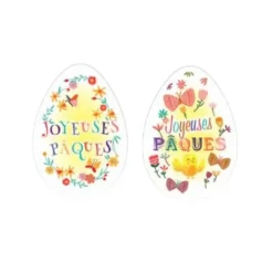 Oeufs azyme Joyeuses Pâques assortis (x24)-Cerf Dellier Online