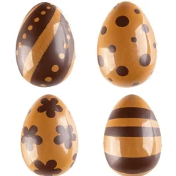 Oeufs chocolat assortis 3D 3,8 x 2,4 cm (x96)-Cerf Dellier Clearance