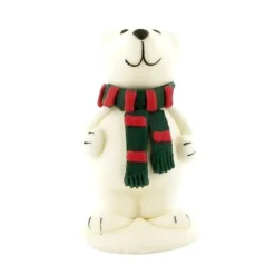 Ours comestible Polaire Blanc écharpe 6 cm-Cerf Dellier