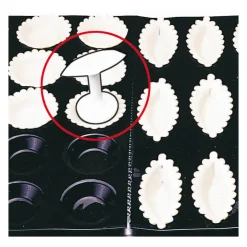 Outil de fonçage 2 têtes polypropylène pour tartelettes unies et barquettes-Cerf Dellier Best
