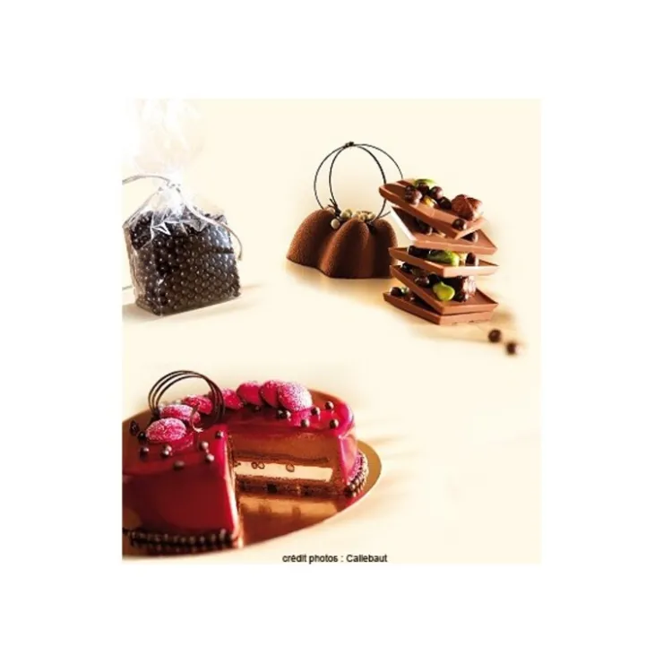 Perles de chocolat blanc craquantes 800 g-Cerf Dellier Clearance