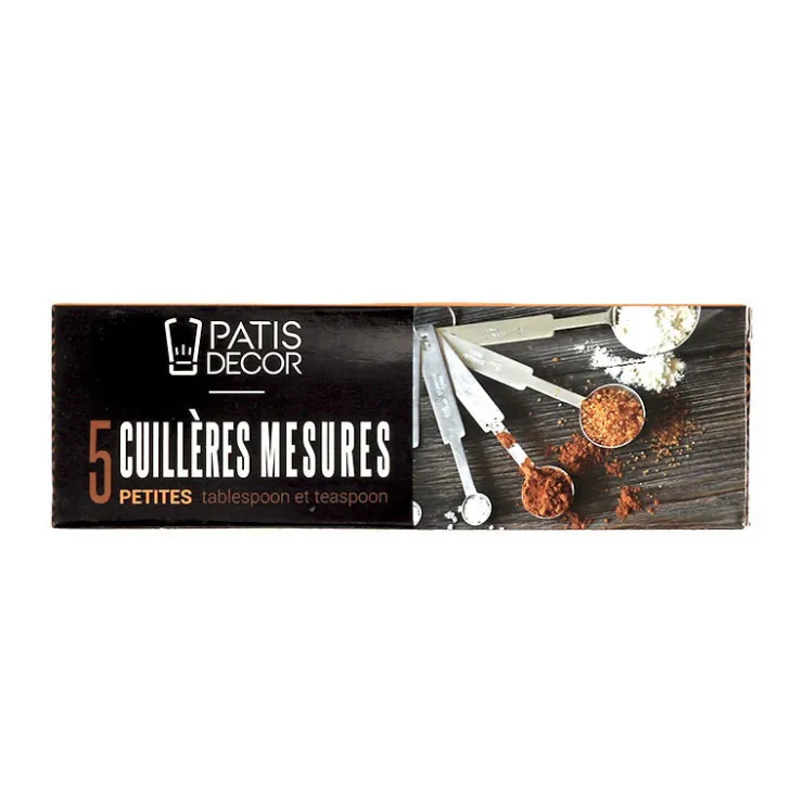 Petites cuillères à mesure inox assorties (x5)-Cerf Dellier New