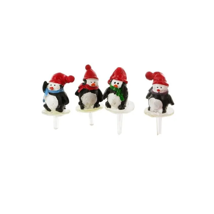 Pingouins assortis sur pique (x30)-Cerf Dellier New