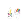 Piques Licornes azyme assorties (x24)-Cerf Dellier New