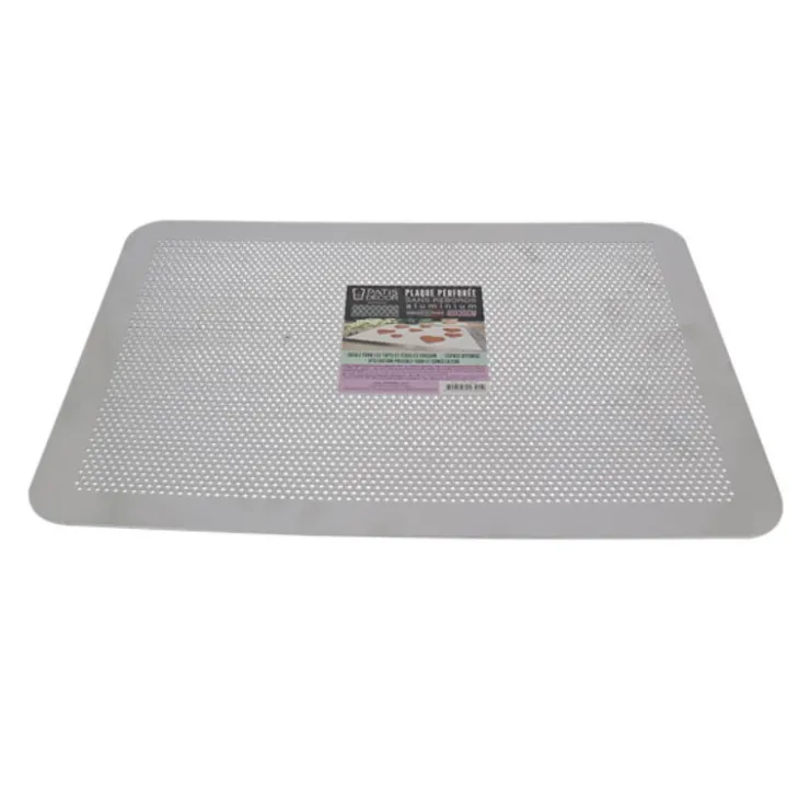 Plaque pâtisserie plate perforée alu 40 x 30 cm-Cerf Dellier