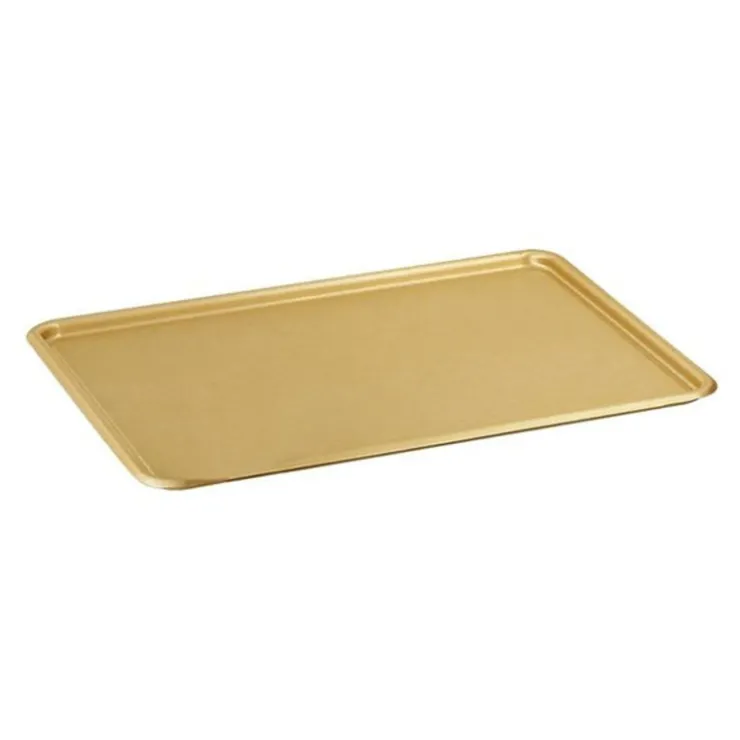 Plateau pâtissier alu or bords ronds 24 cm-Cerf Dellier Outlet