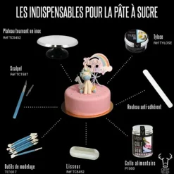Plateau tournant pâtisserie en métal-Cerf Dellier New