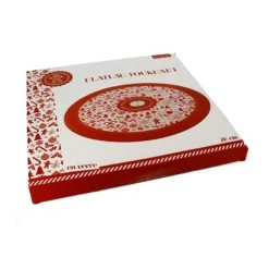 Plateau tournant verre Noël 28 cm-Cerf Dellier