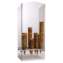 Porte-cornets à glace plexiglass 6 trous 31 mm et 12 trous 26 mm-Cerf Dellier Best