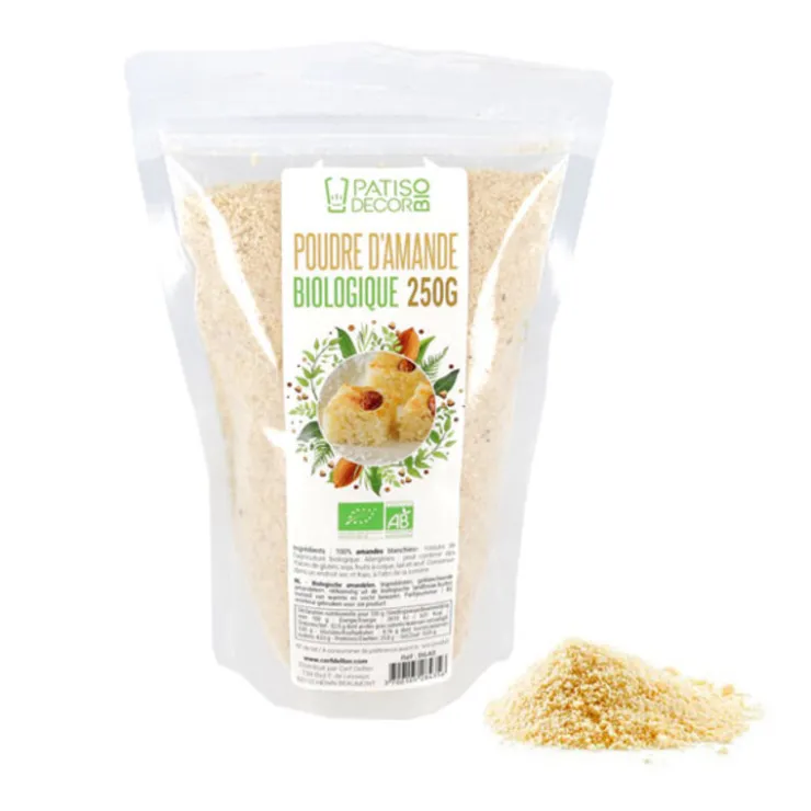 Poudre d'amande Bio 250 g - DDM 02/25-Cerf Dellier Clearance