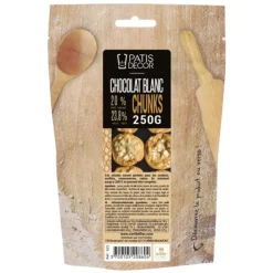Pépites de chocolat blanc chunks 250 g-Cerf Dellier Clearance